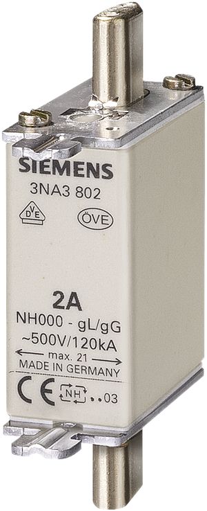 Fusibile HPC Siemens SENTRON 3NA DIN-000 32A gG, indicatore frontale