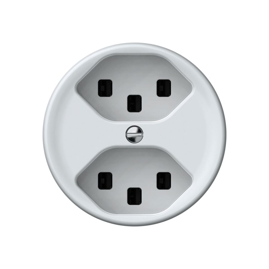 Presa origin 2×tipo 23 16A 230V 60×60mm bianco