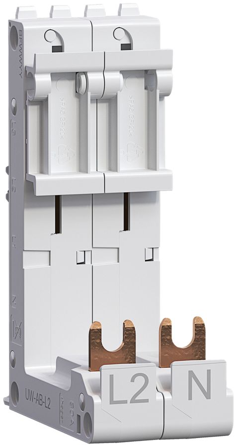 Adapter Hager uniway Bi-Connect 80A, 2P, L2N