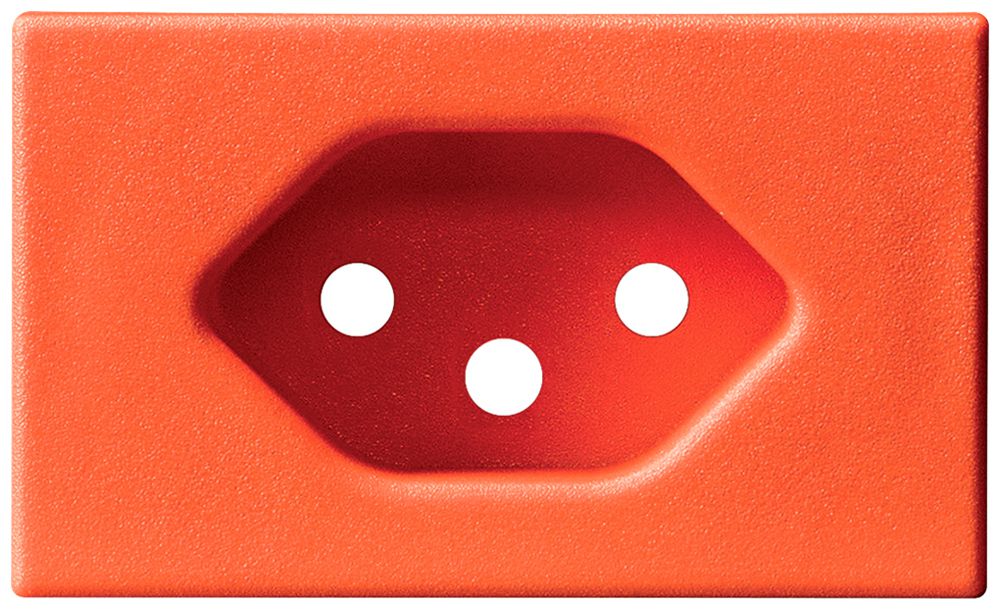 Frontteil Hager 1×Typ 13 FLF orange mit Rastfeder mit Schraubklemmen