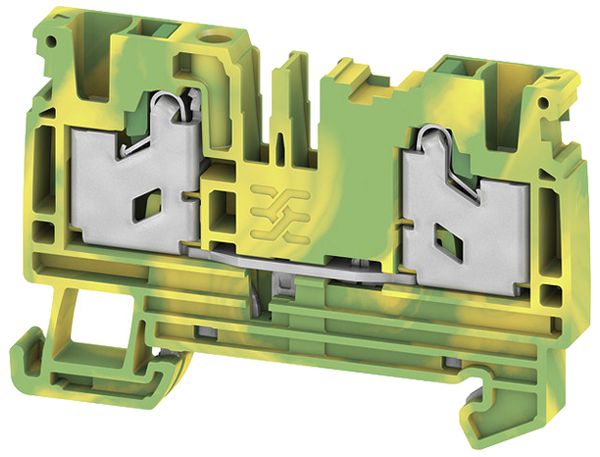 Borne de passage joignable WM S2C 4 PE 4mm² SNAP IN 2×1 DIN35 vert/jaune