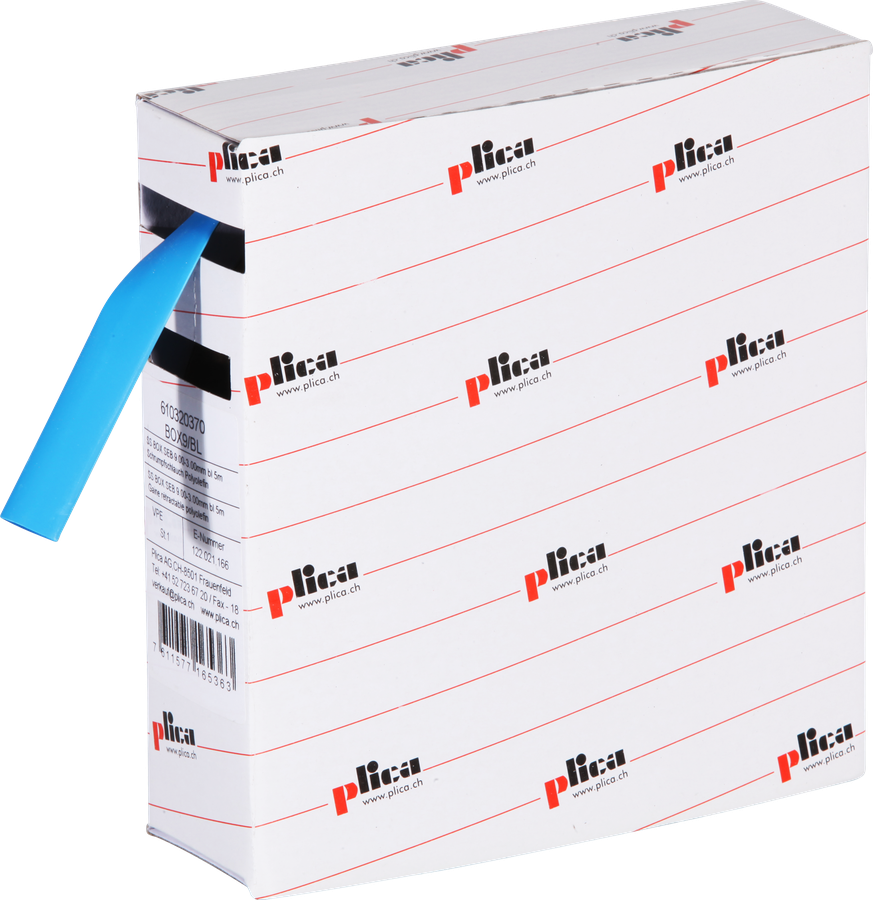 Guaina retrattile 3:1 9/3 blu box con 5m