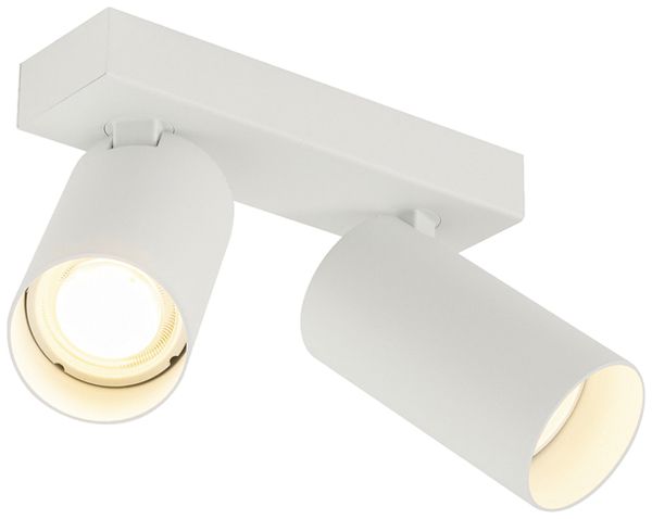 Plafonnier SLV KAMI GU10 2×0…10W 170×125mm blanc