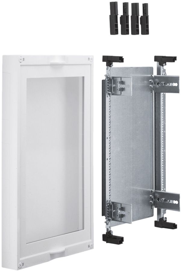 Kit Hager univers N 450×250mm con piastra di montaggio vetro trasparente