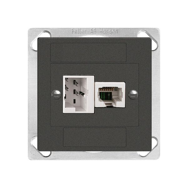 EB-Dose xDSL RJ45/TT83 schwarz, ITplus EDIZIOdue mit Filter