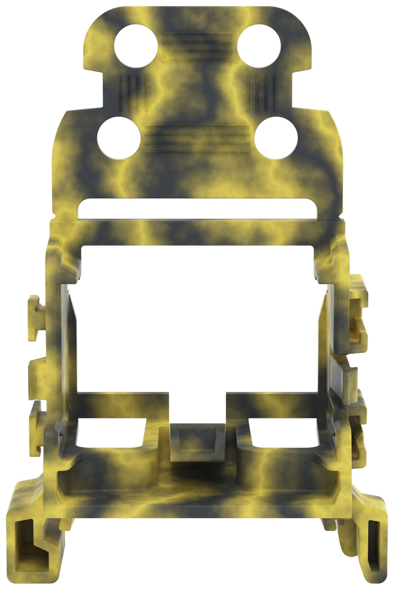 Adaptateur de fixation WAGO 221 avec décharge de traction 10L×4mm² DIN35 gr/jn