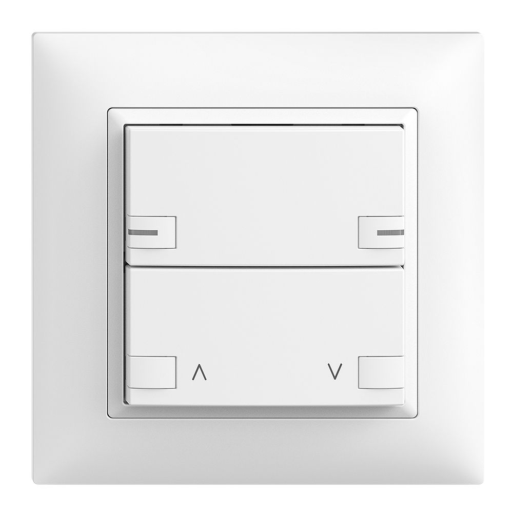 UP-Frontset EDIZIOdue zeptrionAIR Motor 1K ohne Bezeichnung mit LED weiss