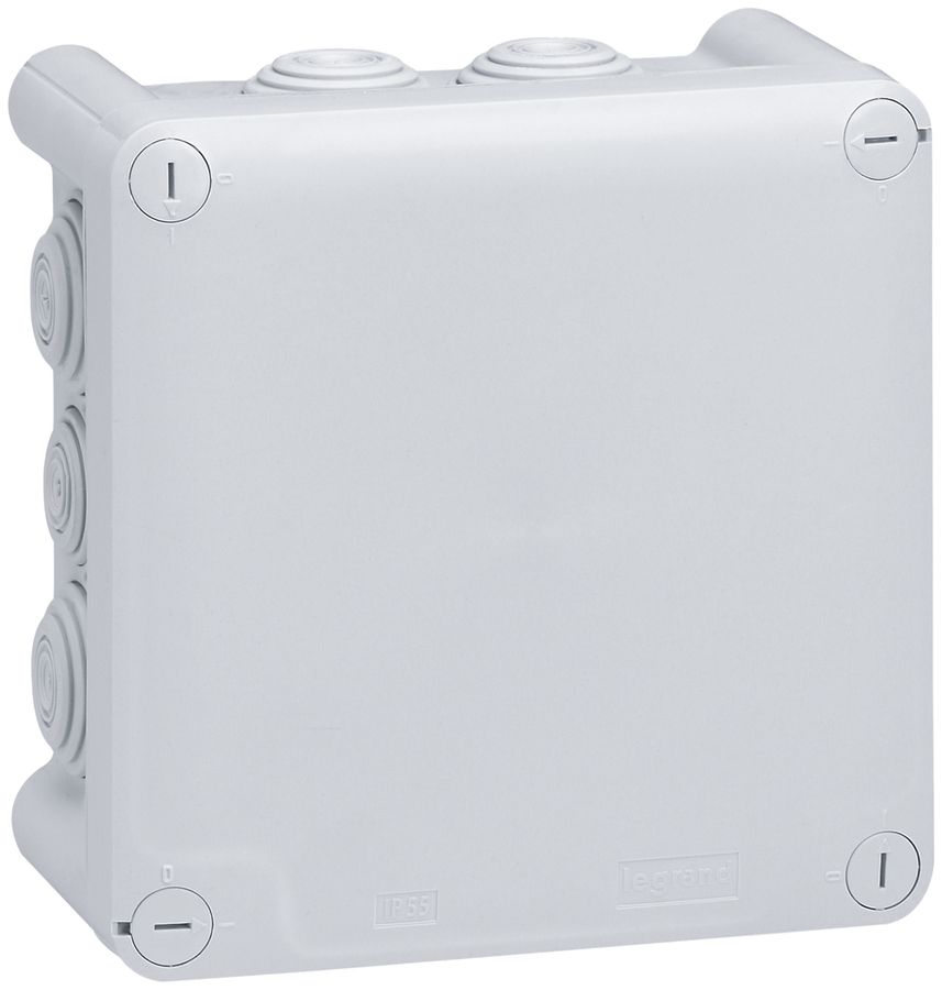 Abzweigdose PLEXO 130×130mm leer hellgrau