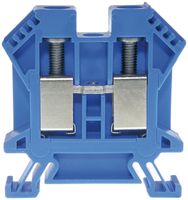 Durchgangs-Reihenklemme Woertz Ex 6…16mm² 76A 1000V Schraubanschluss 2×1 TH35 bl