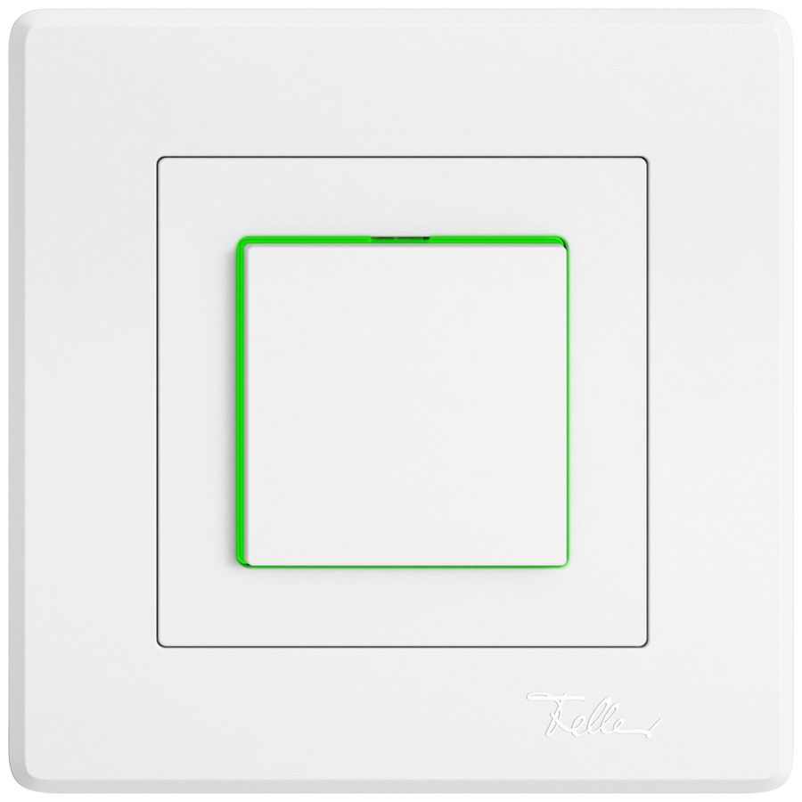 UP-Leuchtdruckschalter EDIZIO.liv SNAPFIX® 3/1L Seitenlinse KS grün ws