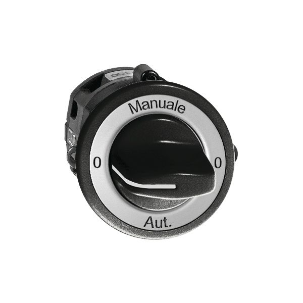 UP-Drehschalter 0-Manuale-0-Aut.FH 2/1P schwarz mit Drehgriff