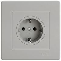 UP-Steckdose EDIZIO.liv SNAPFIX® SCHUKO 16A 230V 88×88mm hellgrau