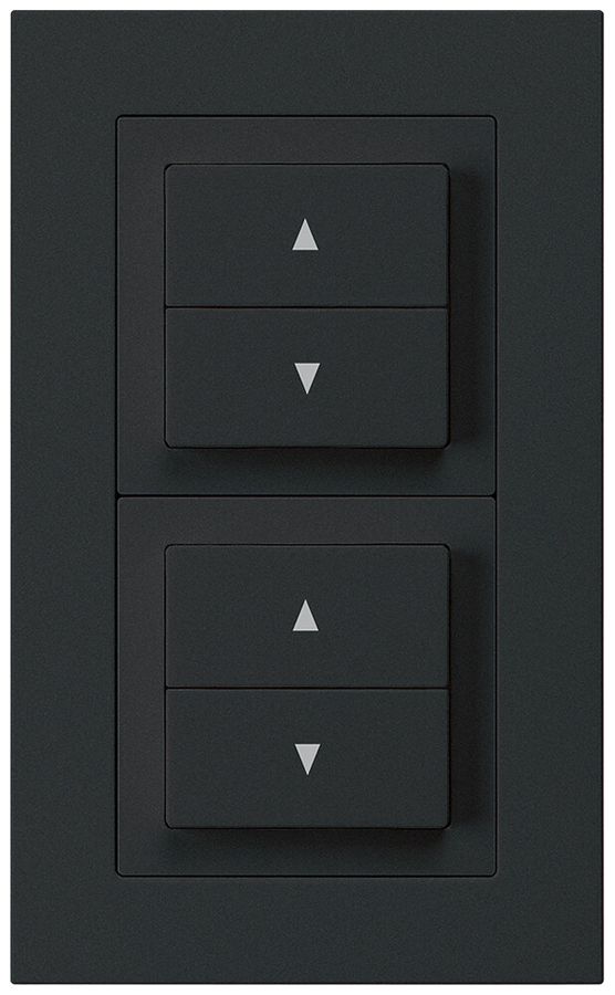 Combinaison ENC kallysto.pro grd.I-I verticale 2×interrupteur pour stores noir