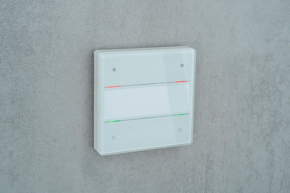 Sensore pulsante INC Theben LUXORliving iON4 G LED c.campo per iscrizione bianco