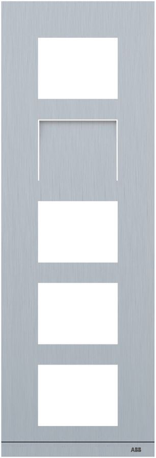 Abdeckrahmen Video ABB-Welcome, für 1/5 (5 Module), Al gebürstet