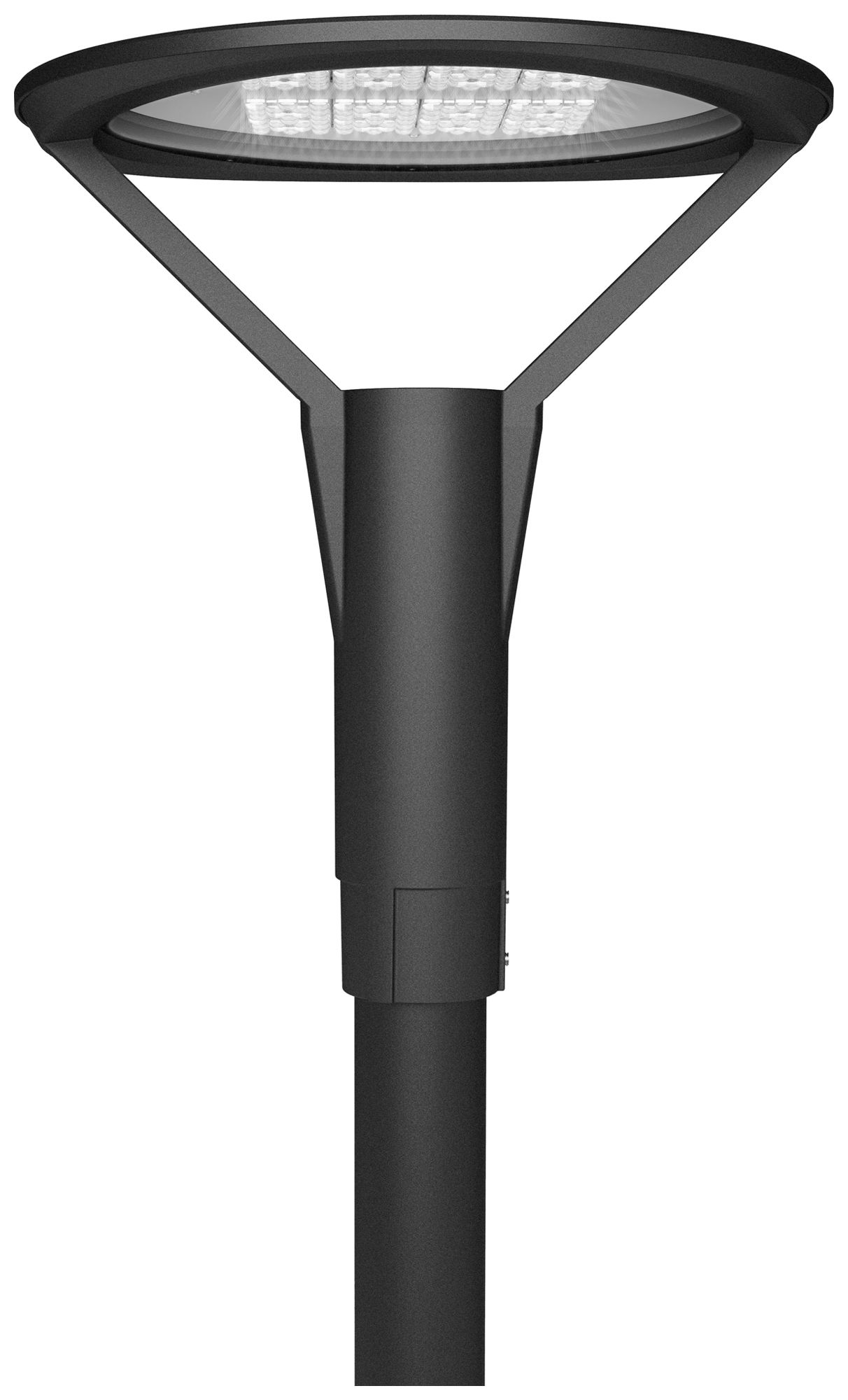 Lampione LED DOTLUX PLAZA 100W 11500lm 3000K IP66 1-10V nero