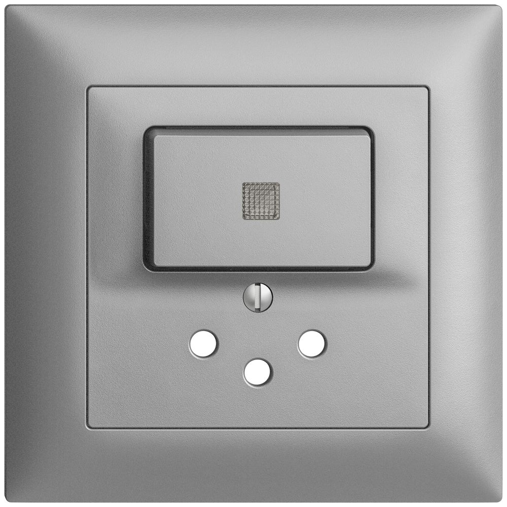 Kit frontale INC EDIZIOdue silver 88×88mm T12 con lente