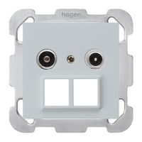 Prise multimédia ENC kallysto R/TV montage B 19dB 2GHz gris clair