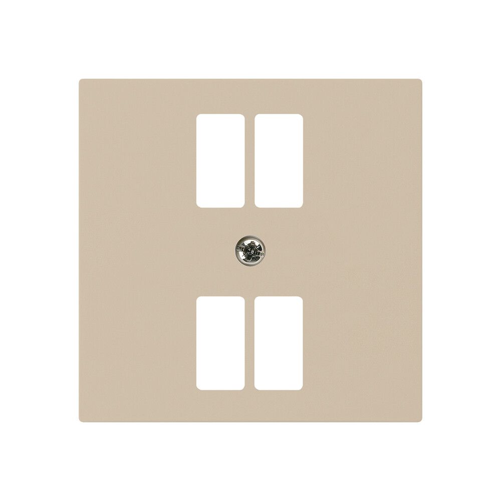 Placca frontale kallysto per presa 4×USB beige