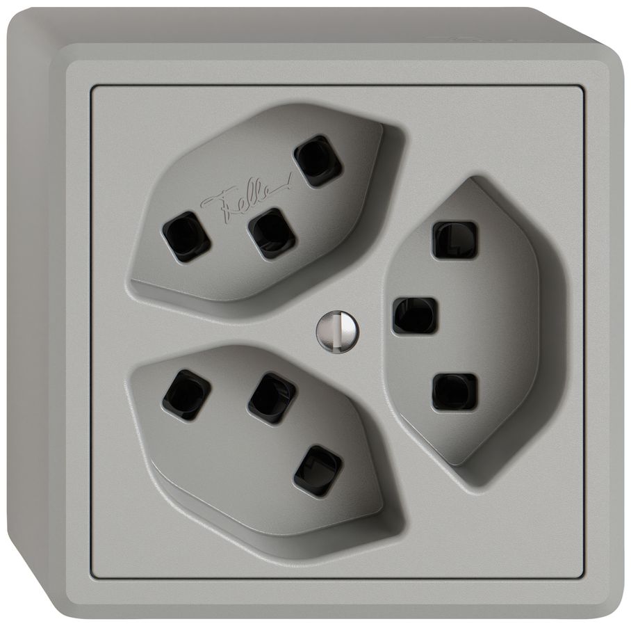 Presa AP EDIZIO.liv SNAPFIX® 3×T23 grc