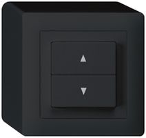 AP-Storentaster kallysto schwarz mit 2 Funktionstasten Steckklemmen