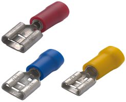 Flachsteckhülse Plica BM isoliert PVC flach 6.3×0.8mm 4…6mm² gelb