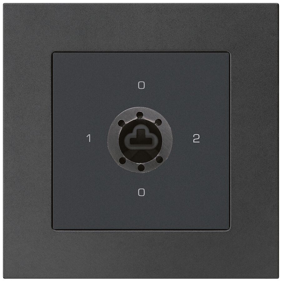 Interrupteur rotatif ENC kallysto.pro 2/1L noir serrure sûreté s.cylindre
