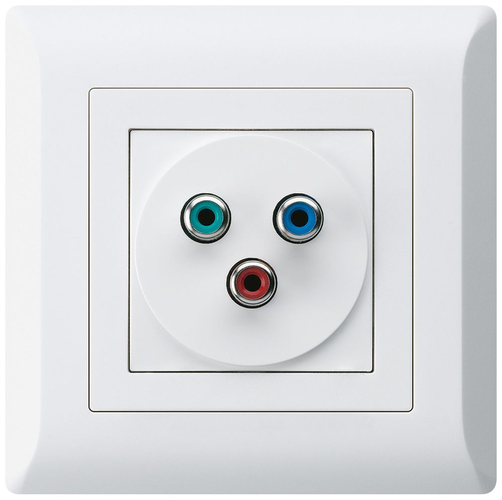 UP-Anschlussdose kallysto.line YUV Video RGB weiss