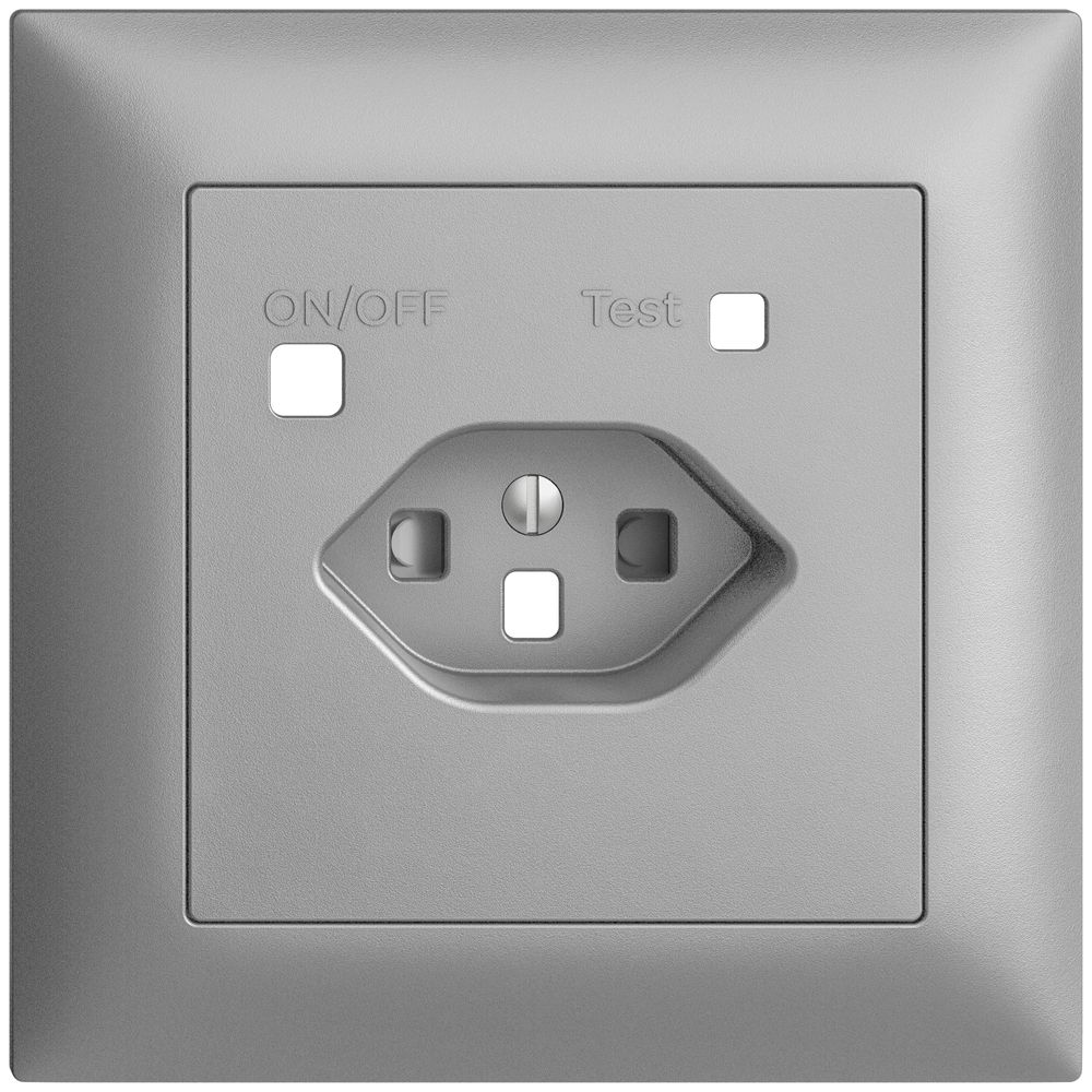 Frontset EDIZIOdue zu FI-Steckdose FMI, T23, shutter, silver