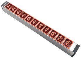 Presa multipla 19" PDU-Line 11×IEXC13/C19 3m C20 1UA arancione