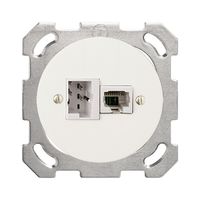 UP-Anschlussdose 1×TT,1×RJ45/u 4P weiss ITplus Standard 58mm ITM