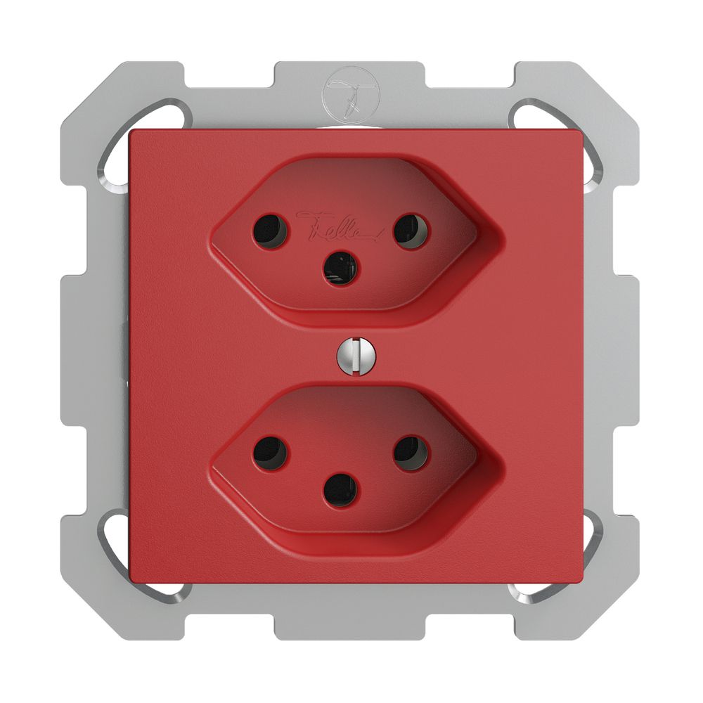 UP-Steckdose EDIZIOdue 2×T13 berry mit Shutter