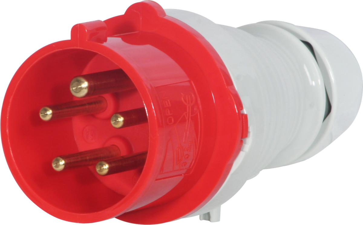 Stecker CEE Demelectric 5L 16A 6h mit Schneidklemmkontakten