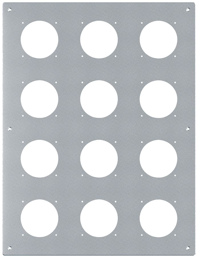 Plaque de montage ENC robusto 4×3 aluminium, nature