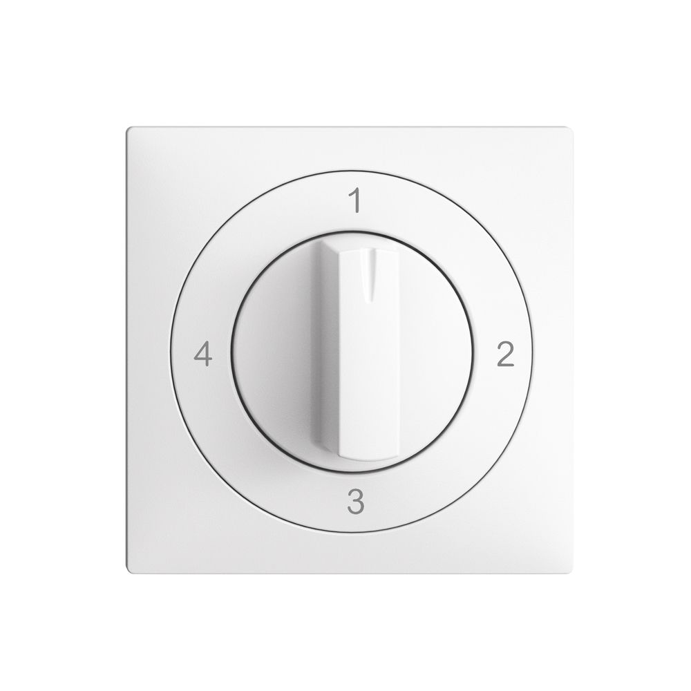 Frontset EDIZIOdue 4-1-2-3 weiss 60×60mm für Drehschalter