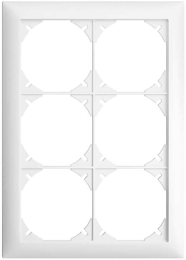 Abdeckrahmen EDIZIOdue 2×3 weiss