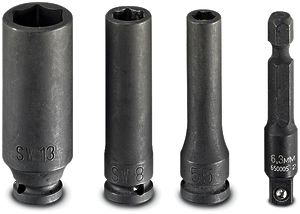 Set di inserti con adattatore 1/4" PX ASD con teste int.5.5/8/13mm