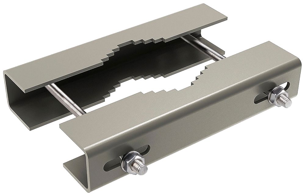 Mastklemmhalterung SLV FLOODLIGHT Stahl Ø100×200mm grau