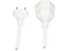 Rallonge MAX HAURI T12/T13 Td 3×1mm² 0.25m blanc