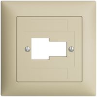 Frontset EDIZIOdue vanille 88×88mm 1×TT 1×RJ45