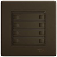 Poussoir KNX RGB ENC EDIZIO.liv SNAPFIX® capteur temp.s.LED 8× comm.1T br