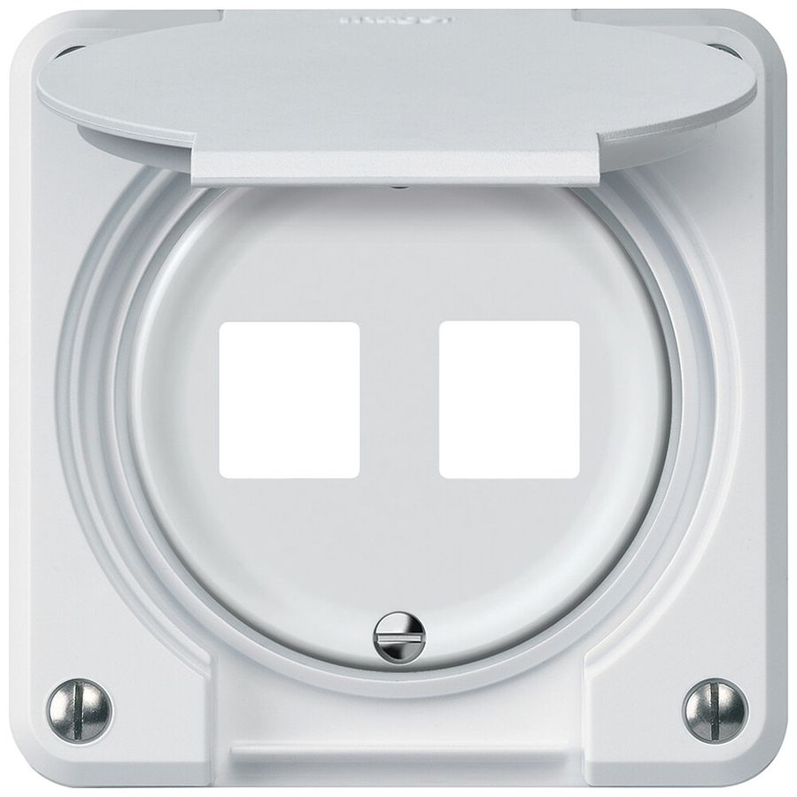 Kit de montage robusto droit pour 2 douilles 86×86mm blanc