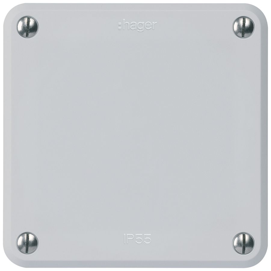 UP-Blindabdeckung robusto IP55 grau mit Montageplatte