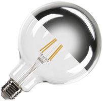 LED-Lampe SLV G125 E27 7.5W 720lm 2700K klar silbrig verspiegelt DIM