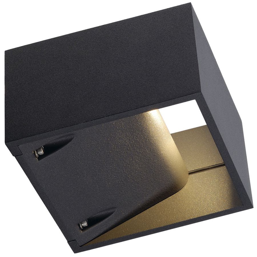 LED-Wandleuchte SLV LOGS WALL, 6W 420lm 3000K IP44 anthrazit