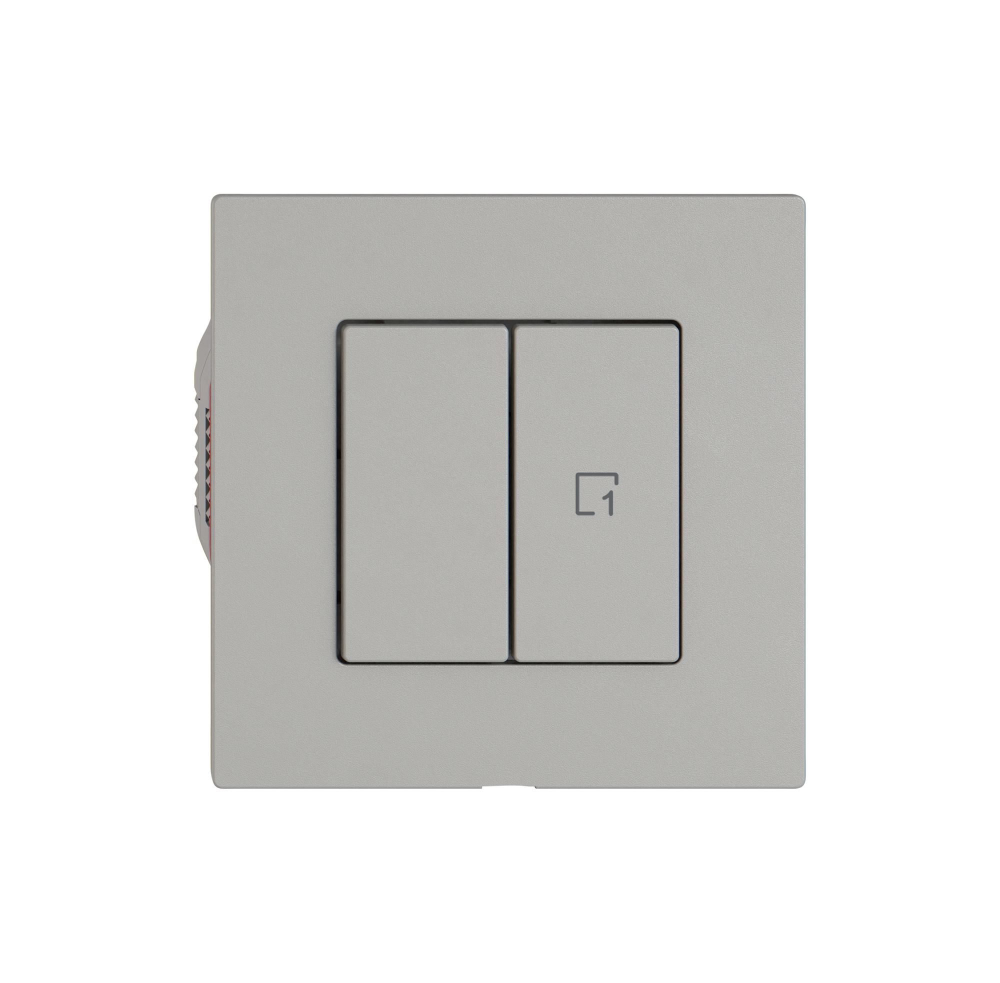 Station sec.interr.EDIZIO.liv Wiser SNAPFIX® 1 scène 2 touches WLAN grc