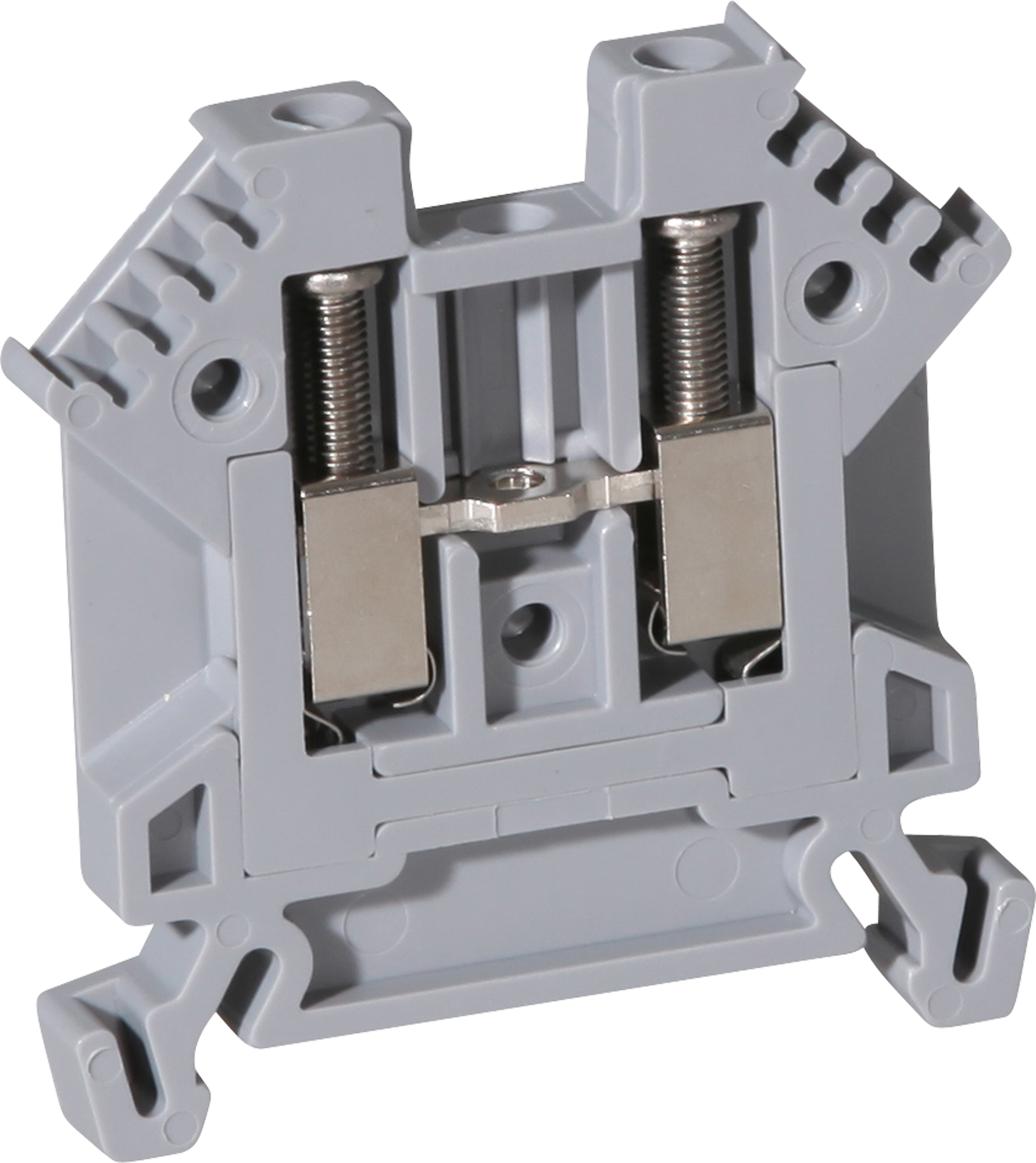 Borne de passage joignable Woertz 0.5…2.5mm² 24A 1000V vis 2×1 rail DIN 35mm gr