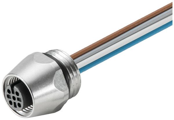 Spina INS Weidmüller SAIE presa M12 4L con cavo 0.5m PG9 0.34mm² PVC