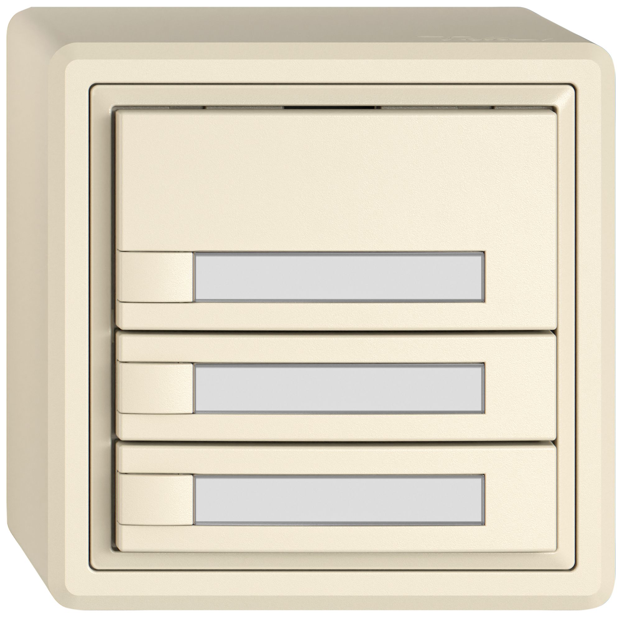 AP-Universaltaster EDIZIO.liv UNI SNAPFIX® 12…48V o.LED 3× 1-Tbed.Pap.cr