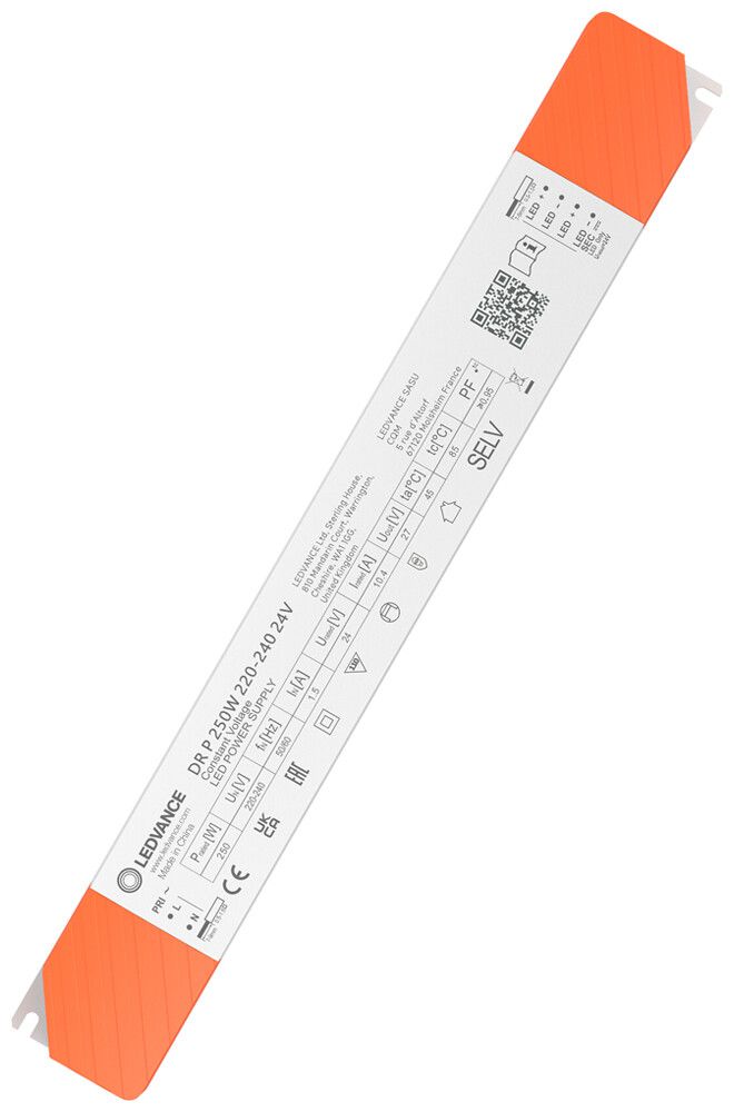 Alimentazione LED LEDVANCE 250W OUT:24V 0…8330mA 346×45×32mm